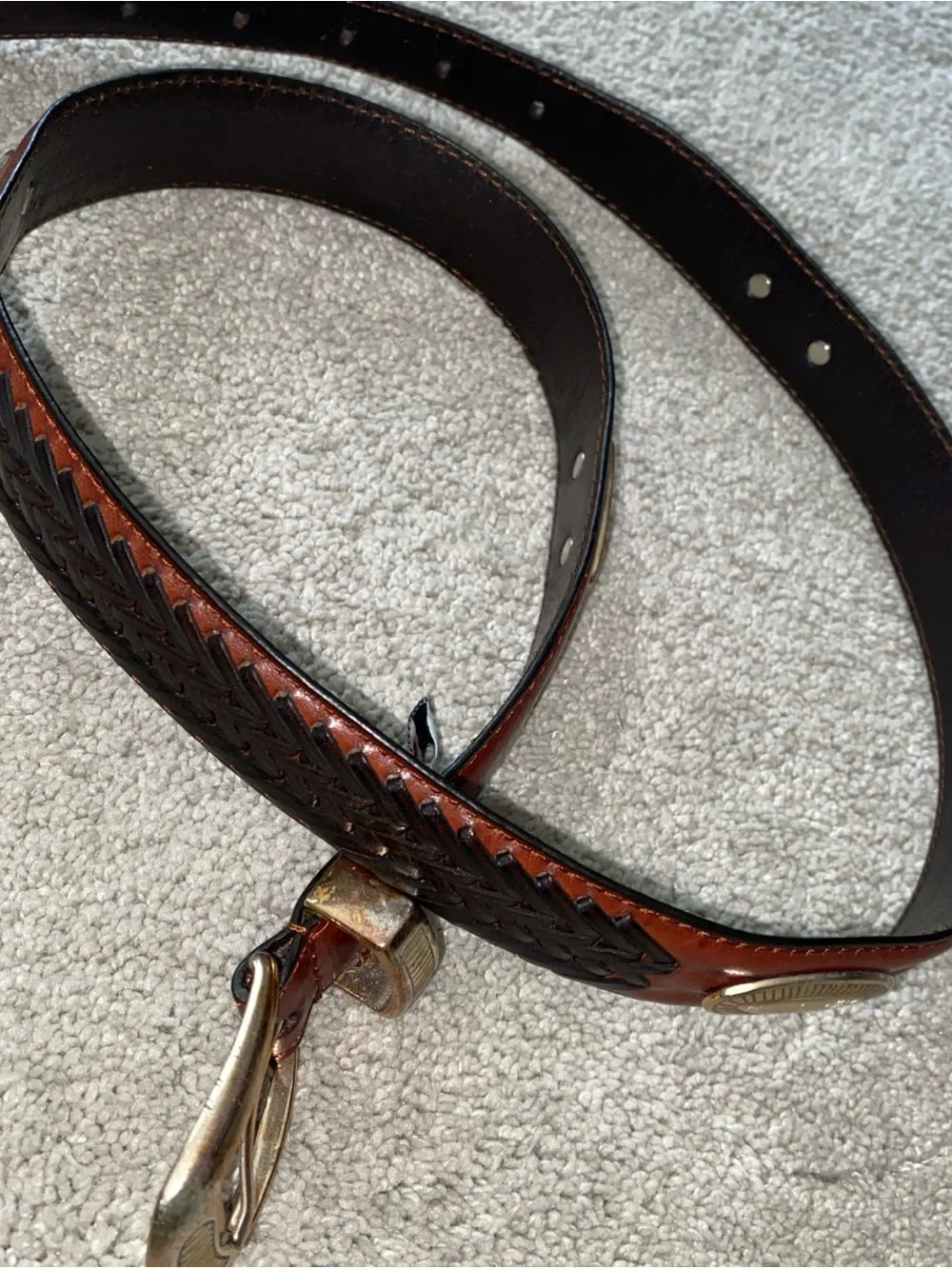 Fossil Vintage Cowhide Brown‎ Leather Belt Size 36 Men’s